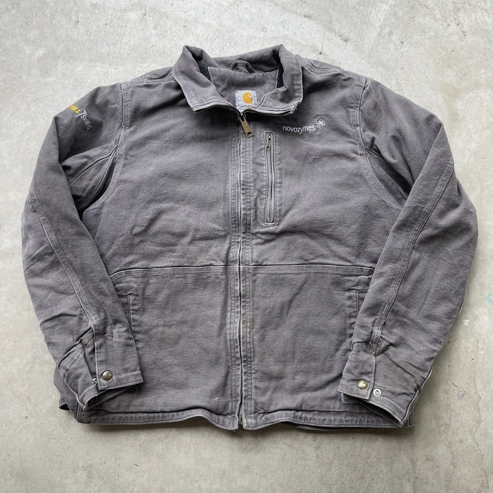 Carhartt Full Swing Jacket Sz XL (14/16) Gray Active Fleece Lined Workwear Youth